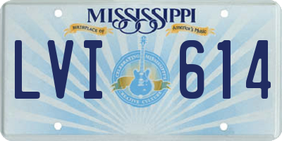 MS license plate LVI614