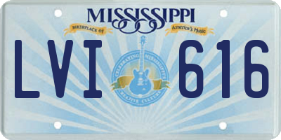 MS license plate LVI616