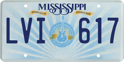 MS license plate LVI617