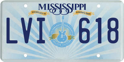 MS license plate LVI618