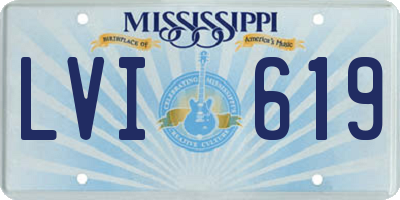 MS license plate LVI619