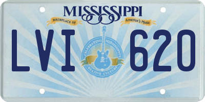 MS license plate LVI620