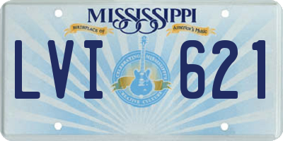 MS license plate LVI621