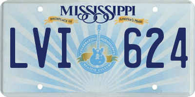 MS license plate LVI624