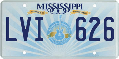 MS license plate LVI626