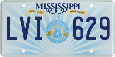 MS license plate LVI629