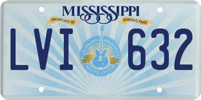 MS license plate LVI632