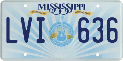MS license plate LVI636