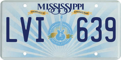 MS license plate LVI639