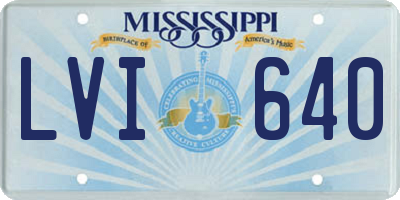 MS license plate LVI640