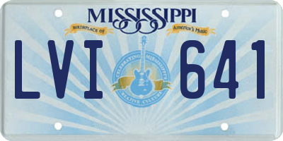 MS license plate LVI641