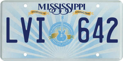 MS license plate LVI642