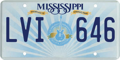 MS license plate LVI646