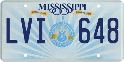 MS license plate LVI648