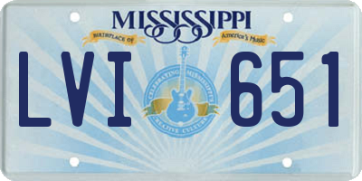 MS license plate LVI651