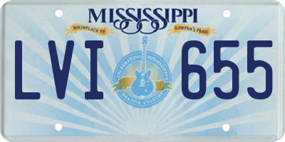 MS license plate LVI655
