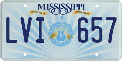 MS license plate LVI657
