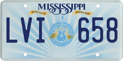 MS license plate LVI658