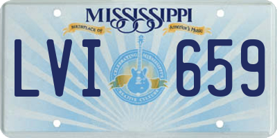 MS license plate LVI659
