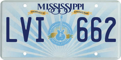 MS license plate LVI662