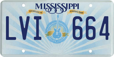 MS license plate LVI664