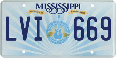 MS license plate LVI669