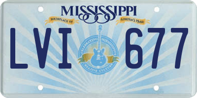 MS license plate LVI677