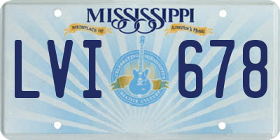 MS license plate LVI678