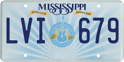 MS license plate LVI679
