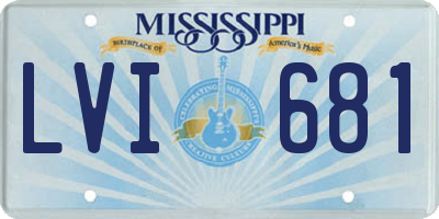 MS license plate LVI681