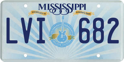 MS license plate LVI682