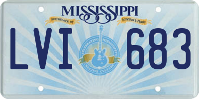 MS license plate LVI683