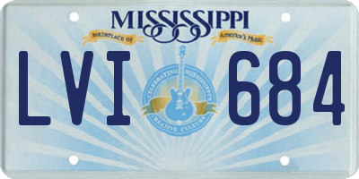 MS license plate LVI684