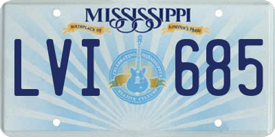 MS license plate LVI685