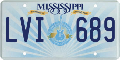 MS license plate LVI689