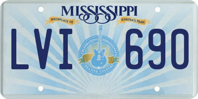 MS license plate LVI690