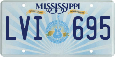 MS license plate LVI695
