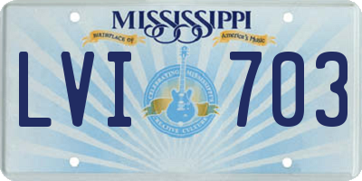 MS license plate LVI703