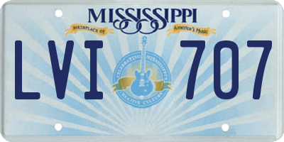 MS license plate LVI707