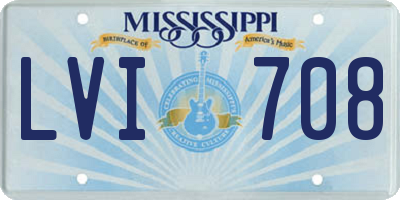 MS license plate LVI708