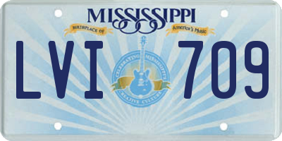 MS license plate LVI709