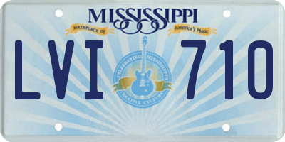 MS license plate LVI710