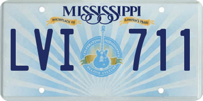 MS license plate LVI711