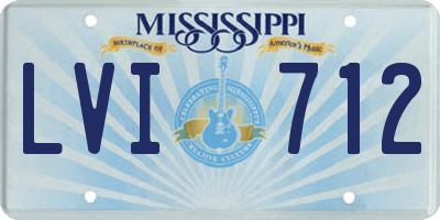 MS license plate LVI712
