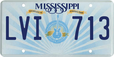 MS license plate LVI713