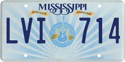 MS license plate LVI714