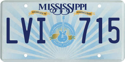 MS license plate LVI715