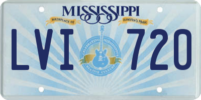 MS license plate LVI720