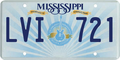 MS license plate LVI721