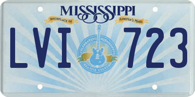 MS license plate LVI723